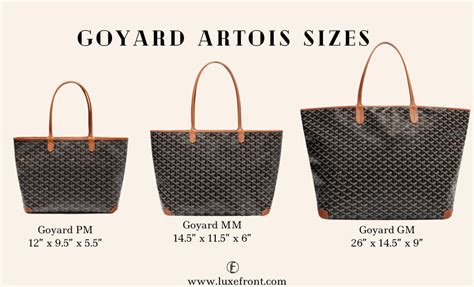 goyard tote artois pm|Goyard Artois pm size.